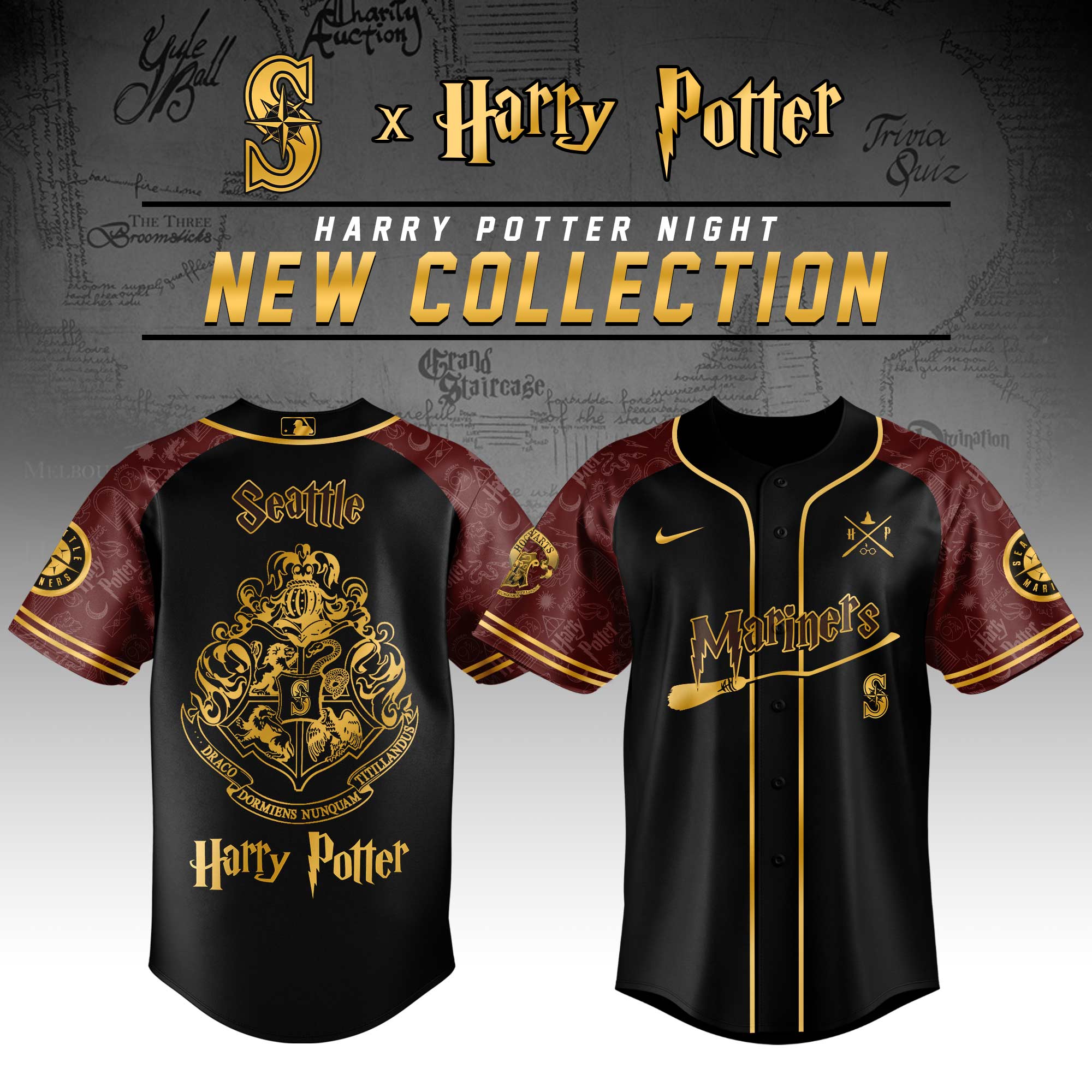 Seattle Mariners Mlb X Harry Potter Limited Edition Jersey 2025 PT67711