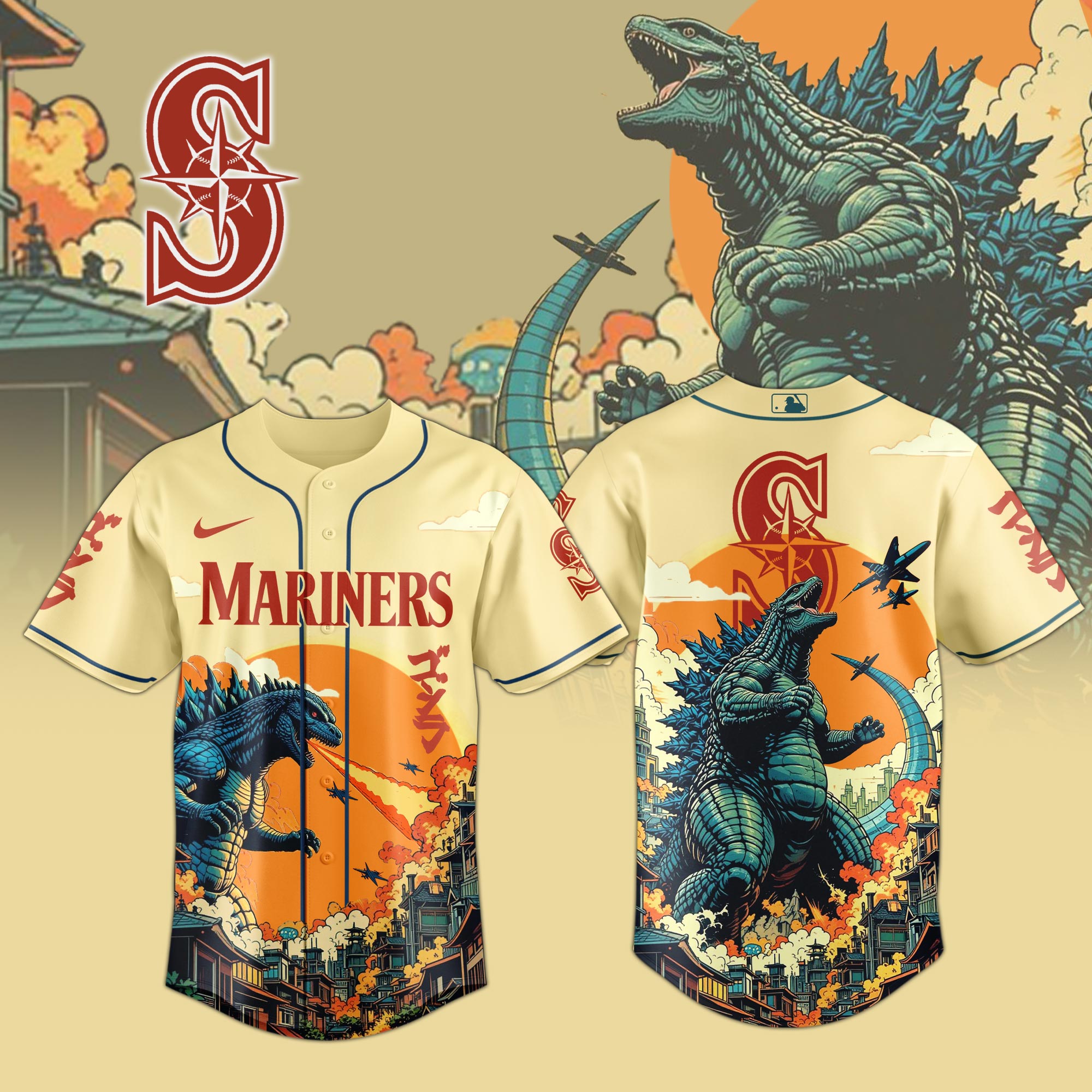 Seattle Mariners Special Godzilla Limited Edition Jersey PT72837