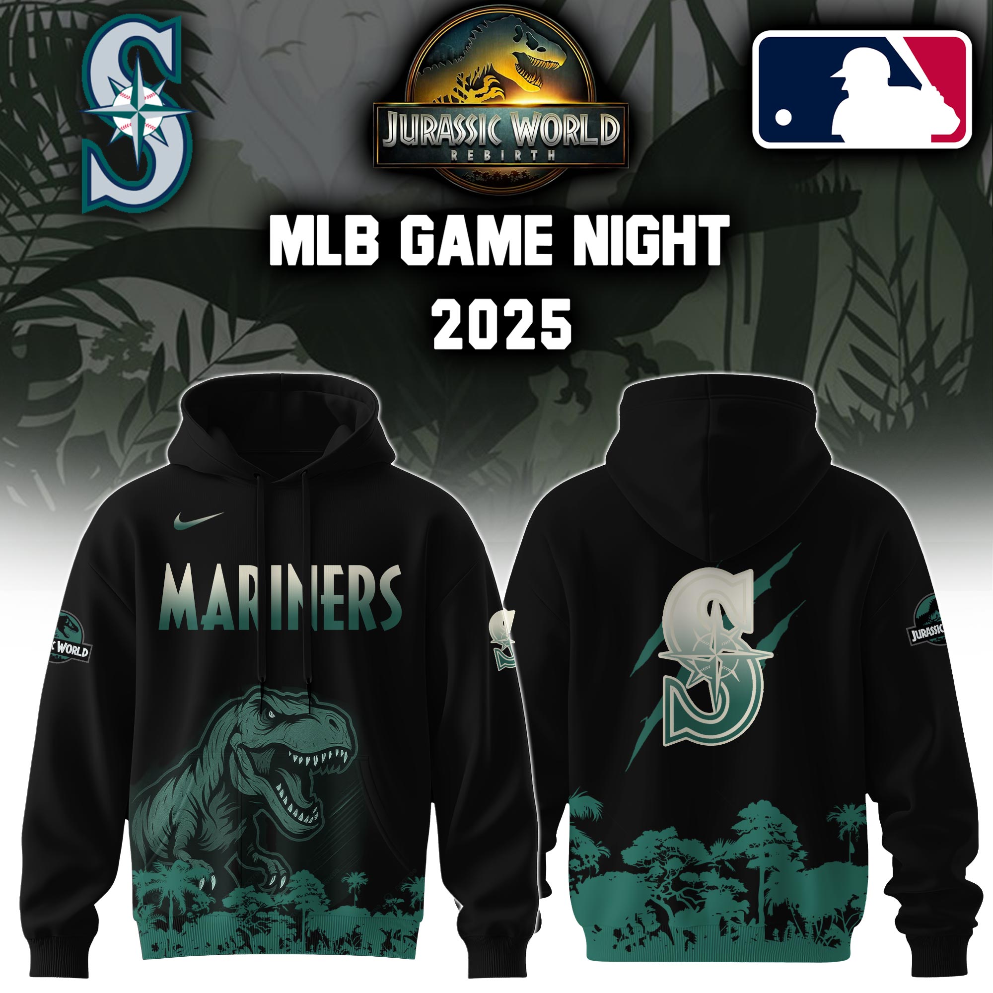 Seattle Mariners X Jurassic World Hooide Colab 2025 Editons Limited PT70226