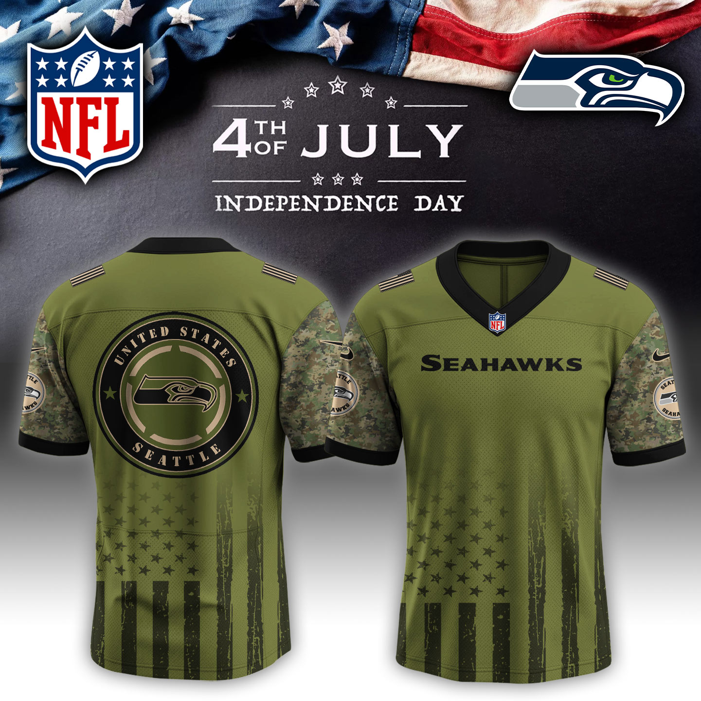 Seattle Seahawks NFL x Independent Day Jersey PT70257
