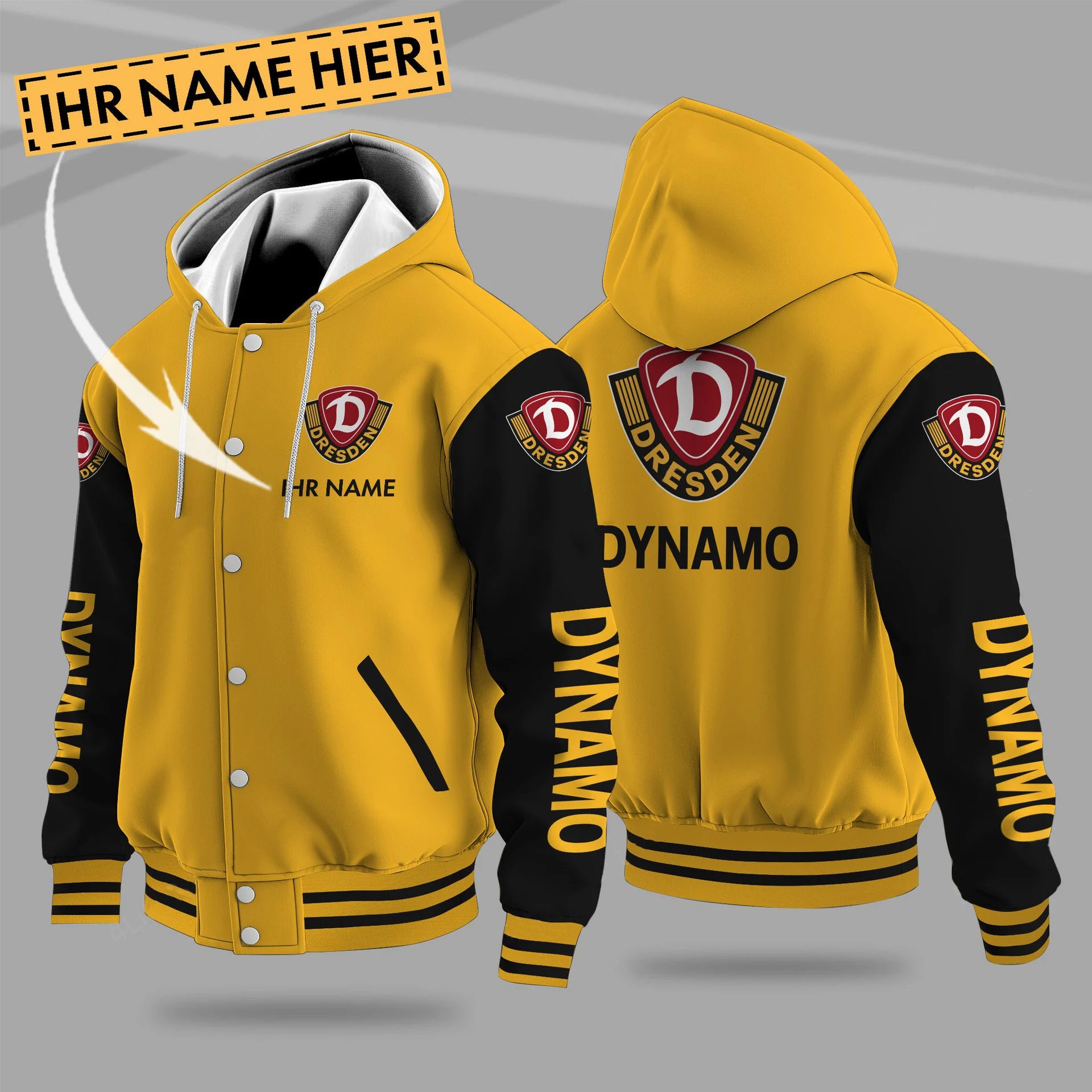 Sg Dynamo Dresden Hooded Baseball Jacket PT71287