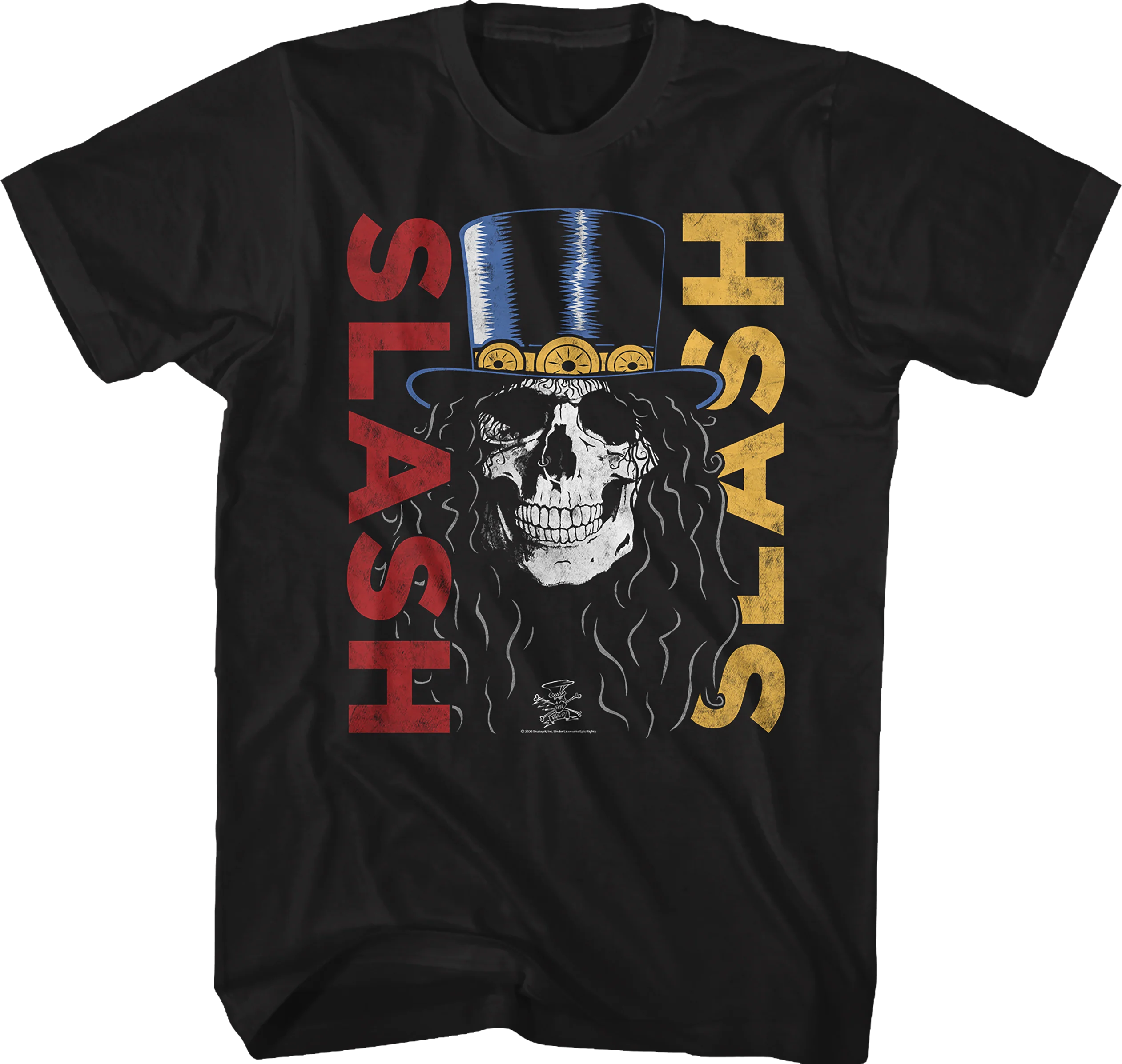 Skull In Top Hat Slash T-Shirt MS02841