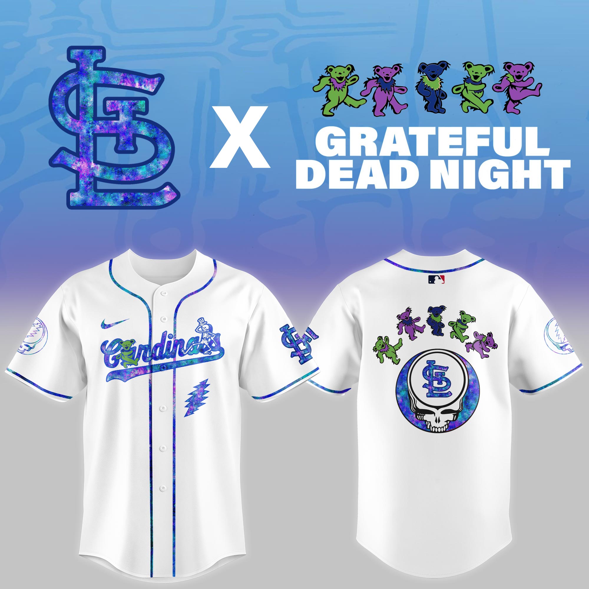Stlouis Cardinals 2025 Grateful Dead Night Limited Jersey PT68334