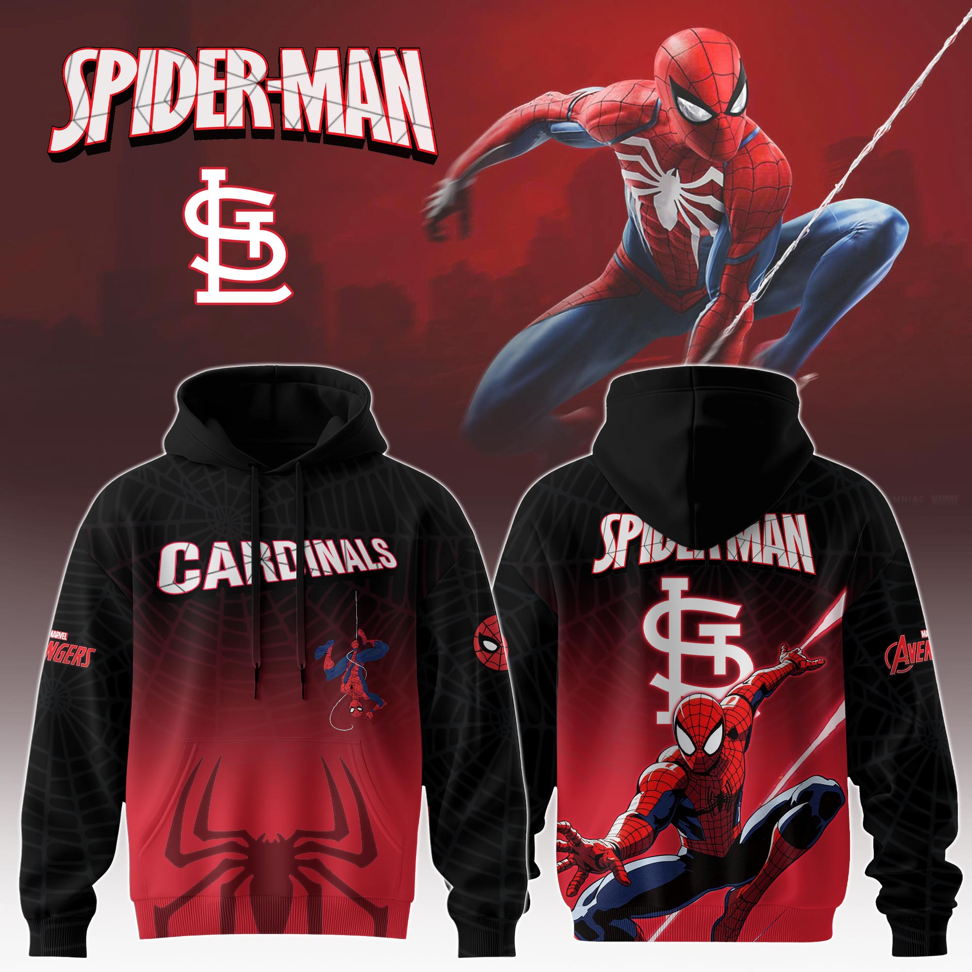Stlouis Cardinals X Spider Man Game Night Special Edition Hoodie MS06529