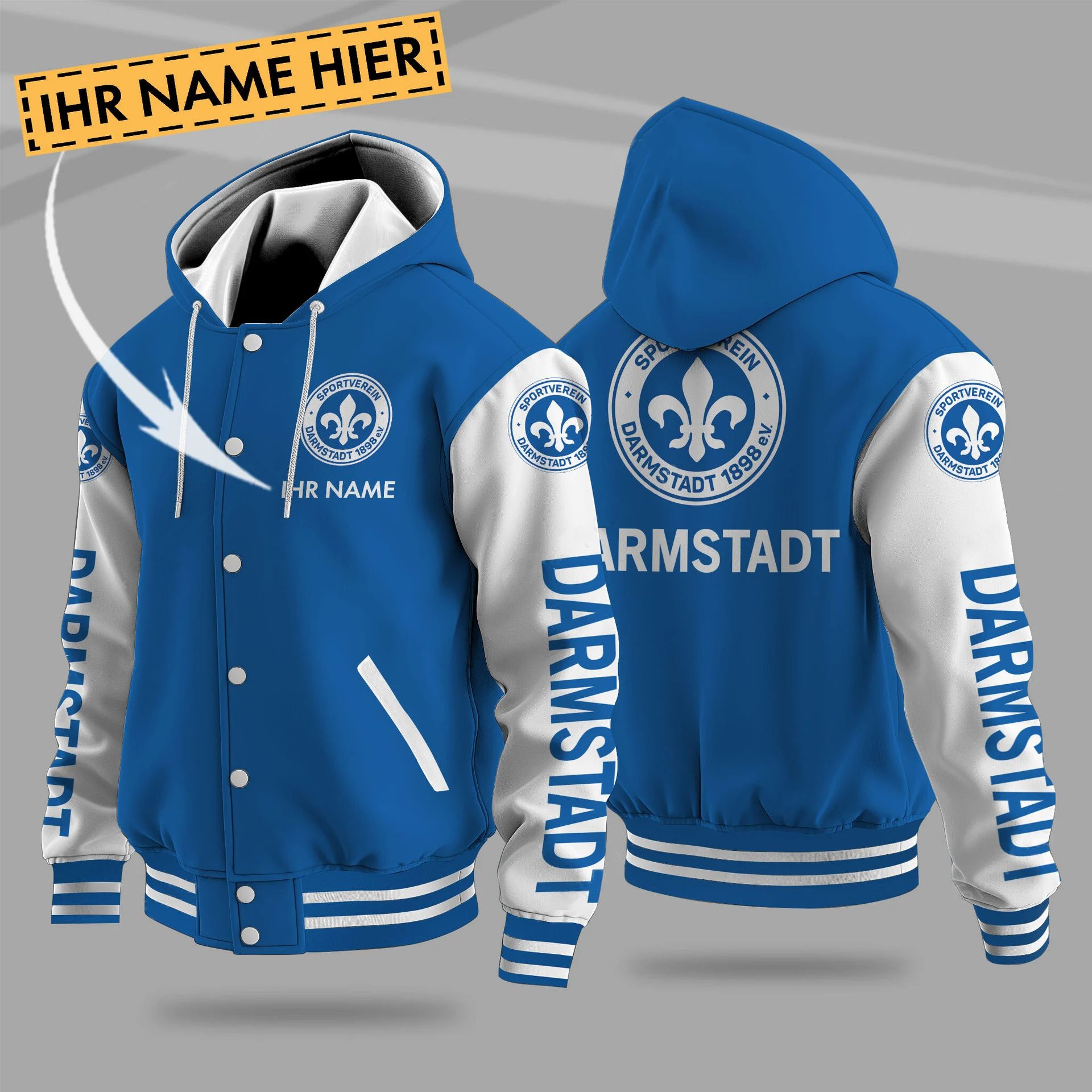 Sv Darmstadt 98 Hooded Baseball Jacket PT71290