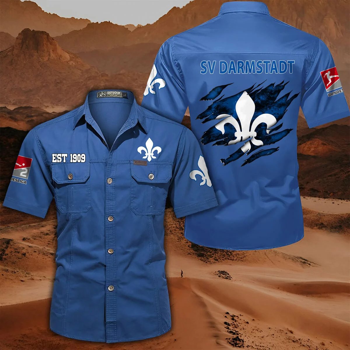 Sv Darmstadt 98 Pocket Short Sleeve Shirt PT71414