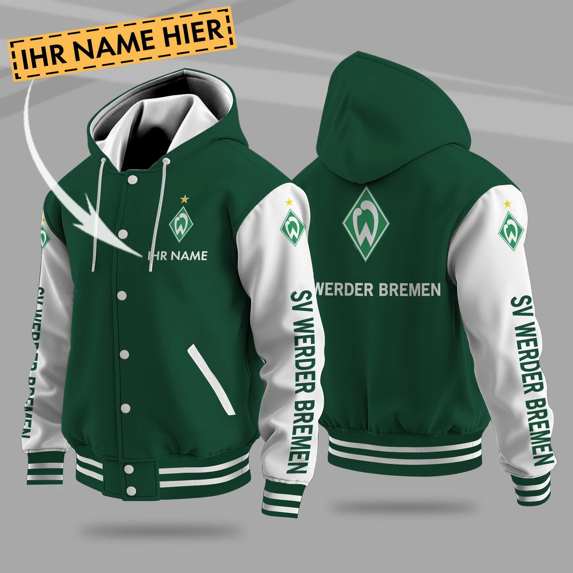 Sv Werder Bremen Hooded Baseball Jacket PT71292