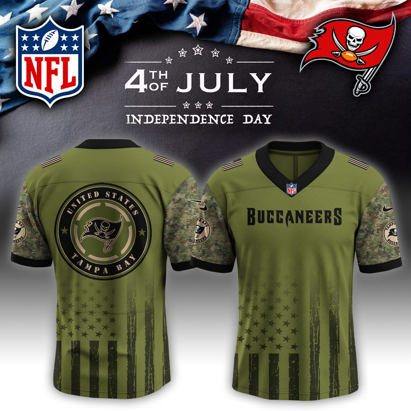 Tampa Bay Buccaneers NFL x Independent Day Jersey PT70249