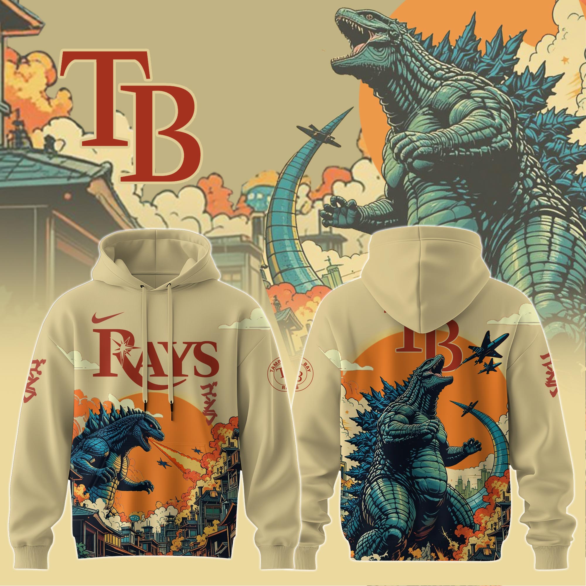 Tampa Bay Rays Special Godzilla Limited Edition Hoodie PT72809