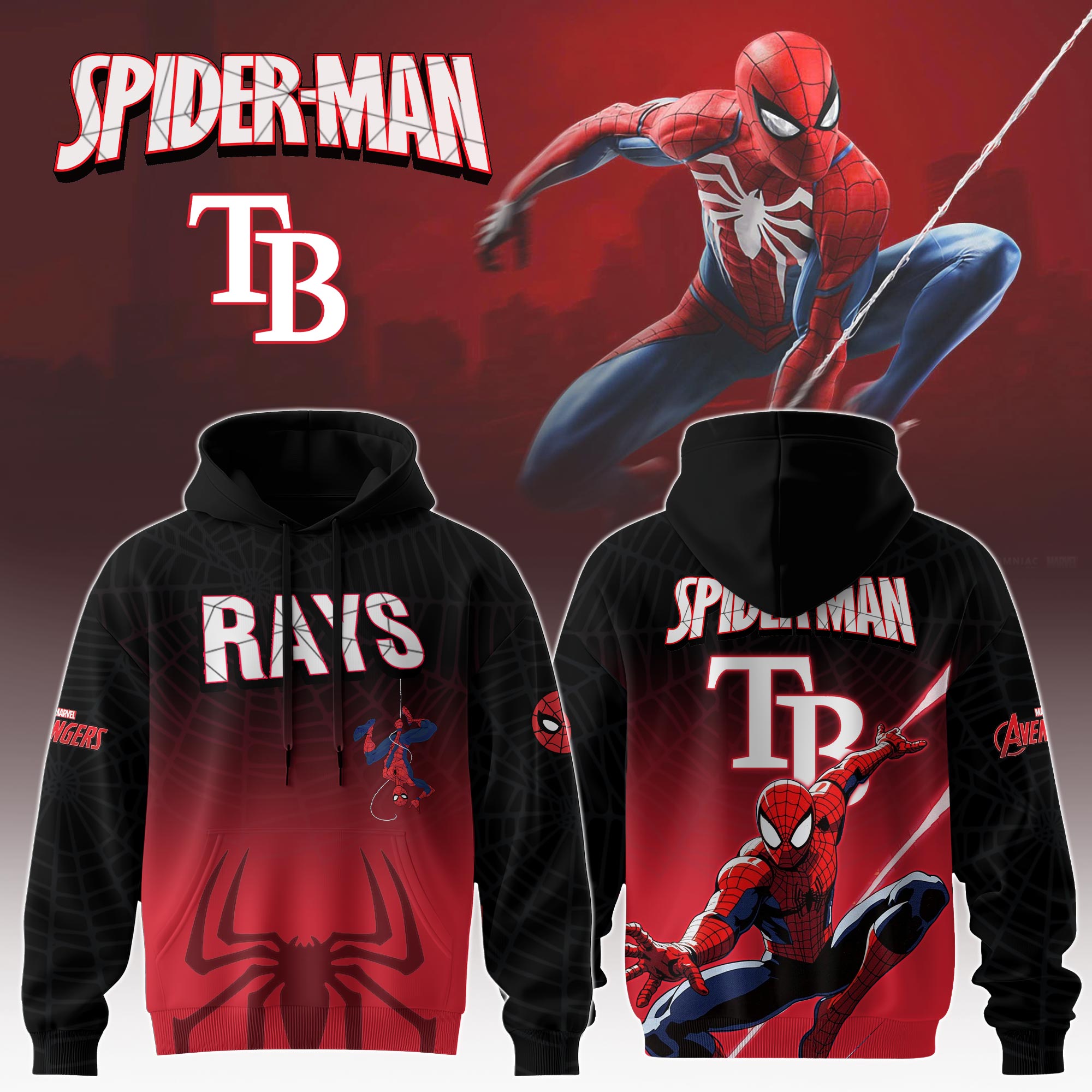 Tampa Bay Rays X Spider Man Game Night Special Edition Hoodie MS06530