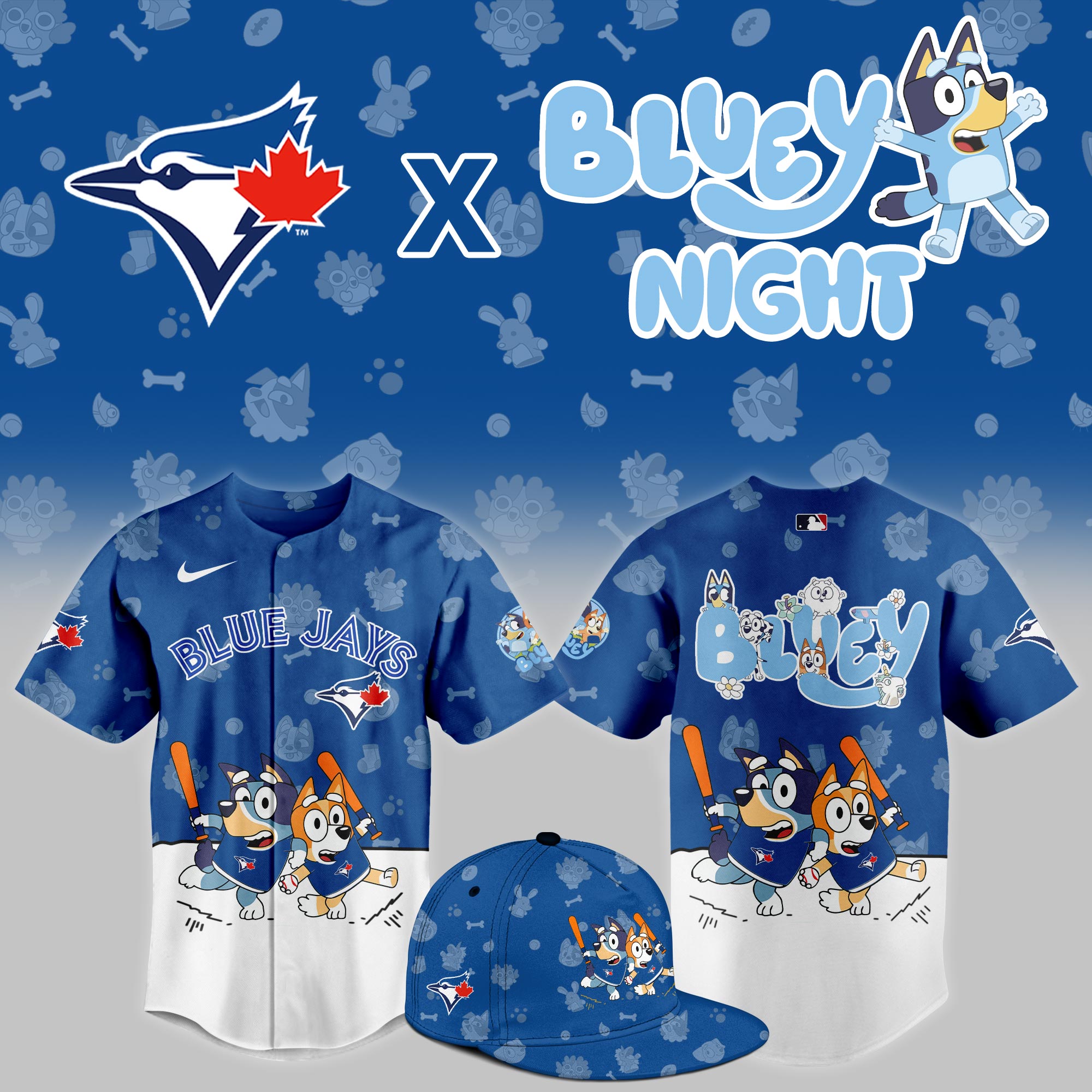 Toronto Blue Jays 2025 Bluey Night Game Limited Jersey PT68367