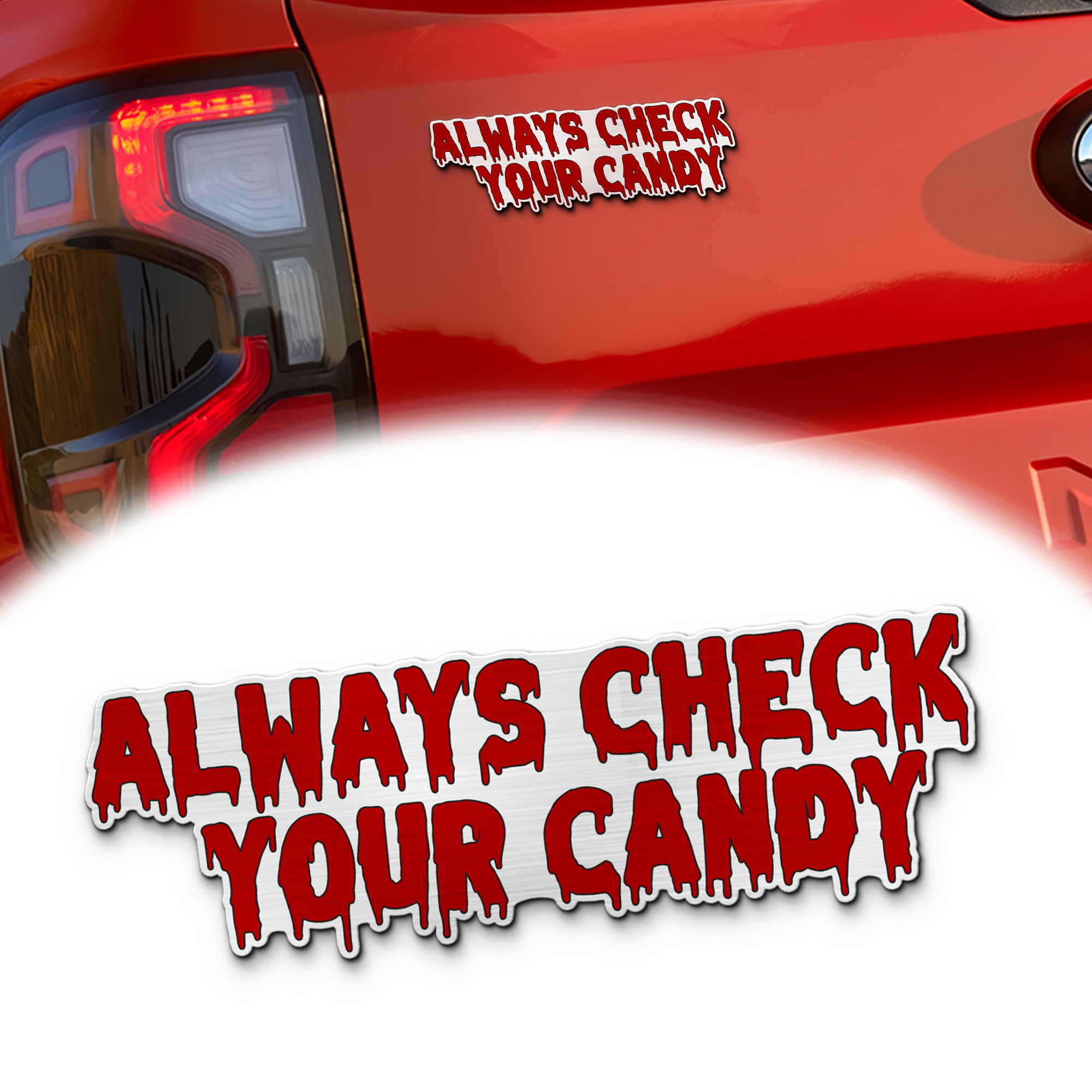 Trick R Treat Iconic Quote Edition Laser Engraved Car Emblem MS10199