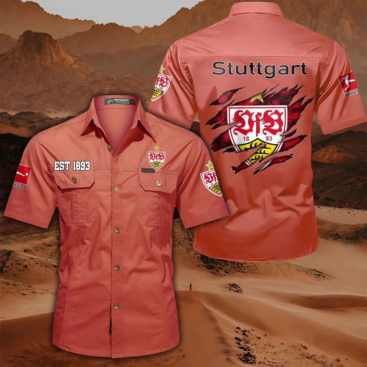 Vfb Stuttgart Pocket Short Sleeve Shirt PT71425