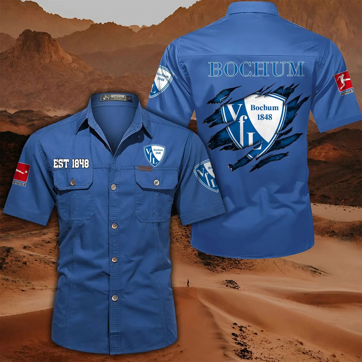 Vfl Bochum 1848 Pocket Short Sleeve Shirt PT71428