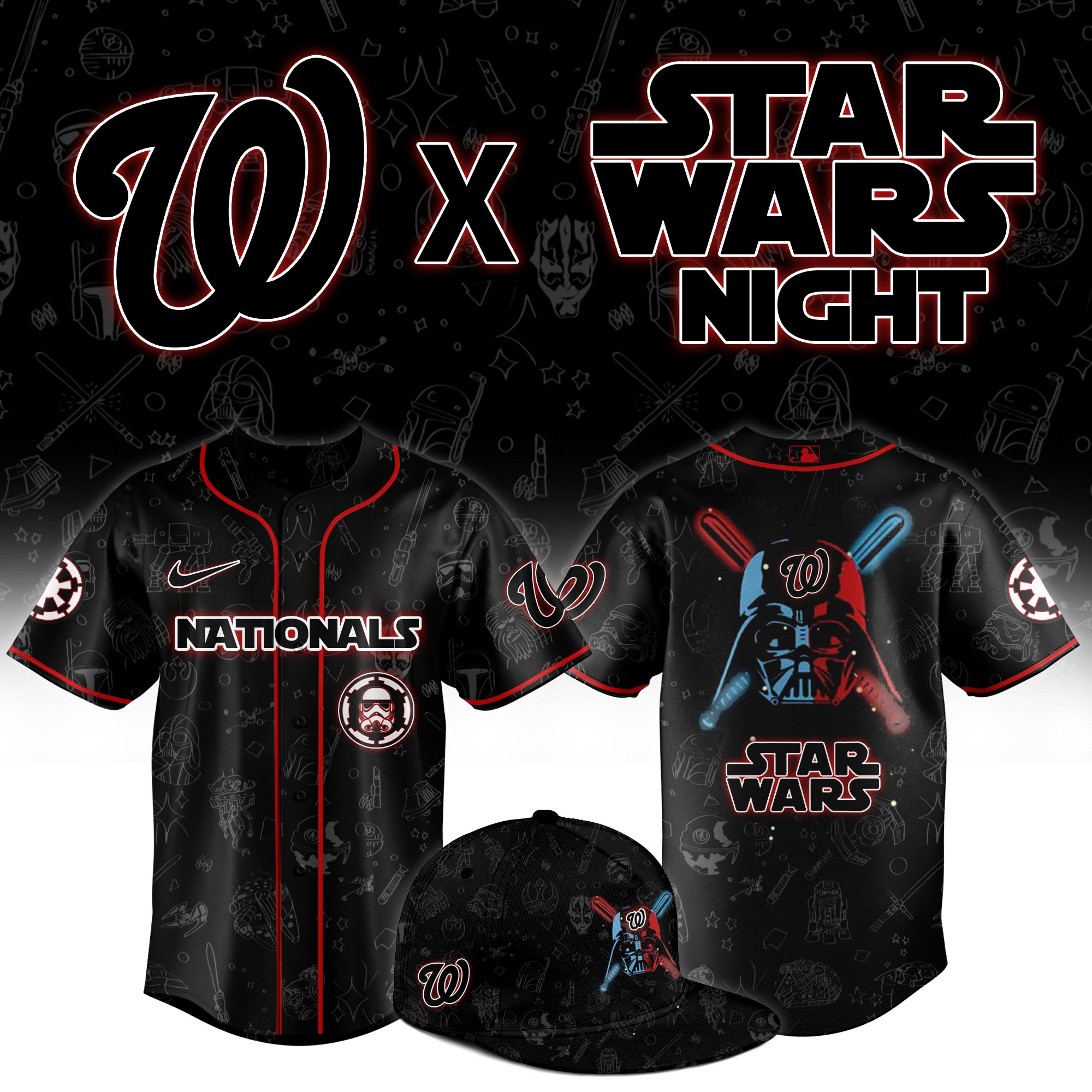Washington Nationals 2025 Star Wars Night Limited Jersey MS06583