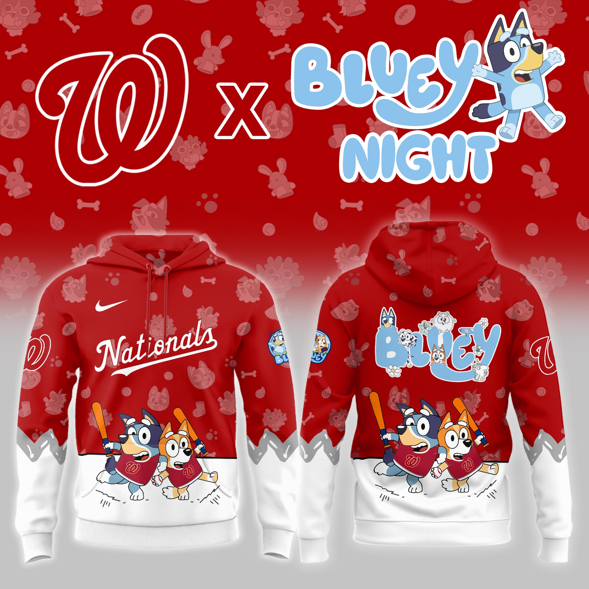 Washington Nationals Bluey Night Limited Hoodie PT68426