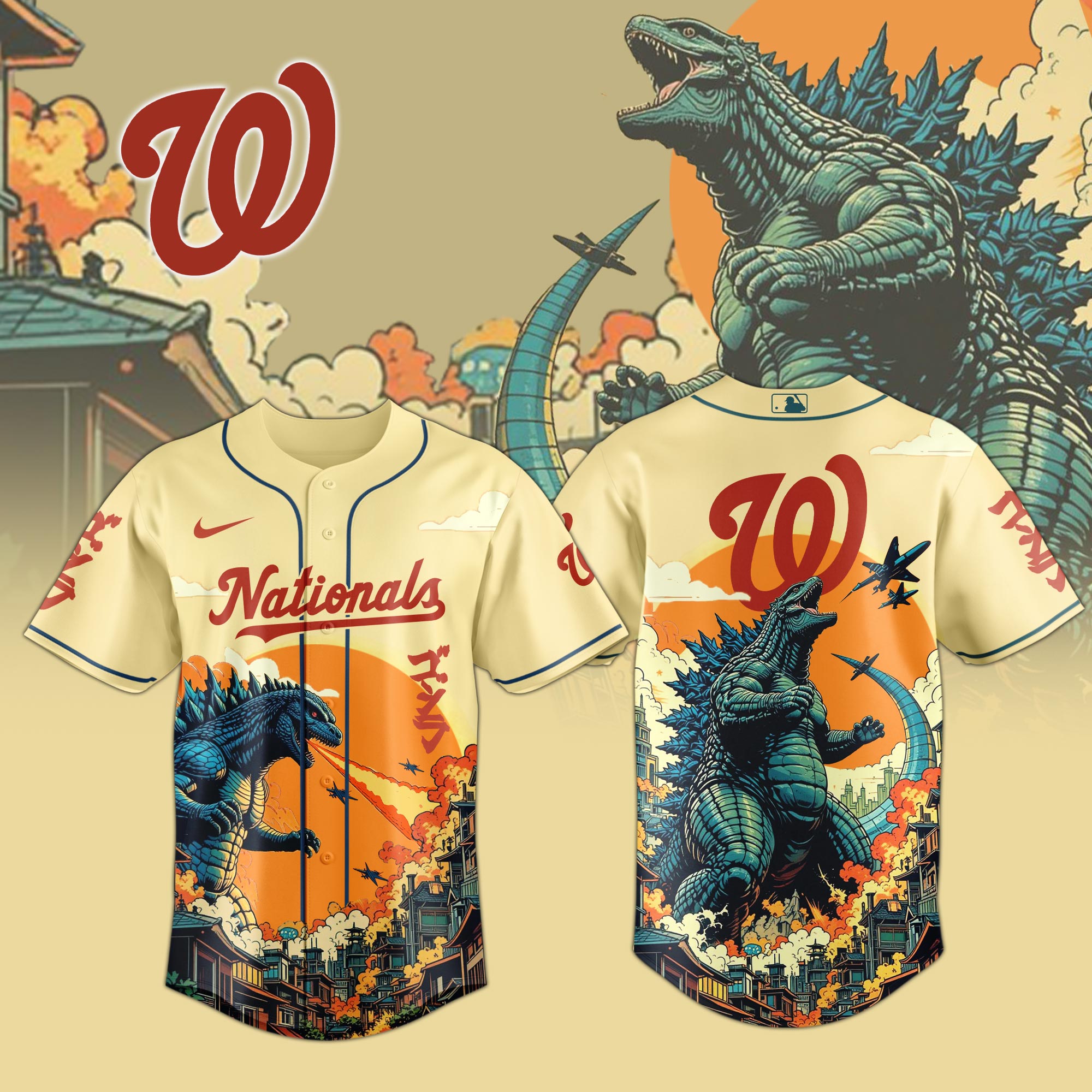 Washington Nationals Special Godzilla Limited Edition Jersey PT72842