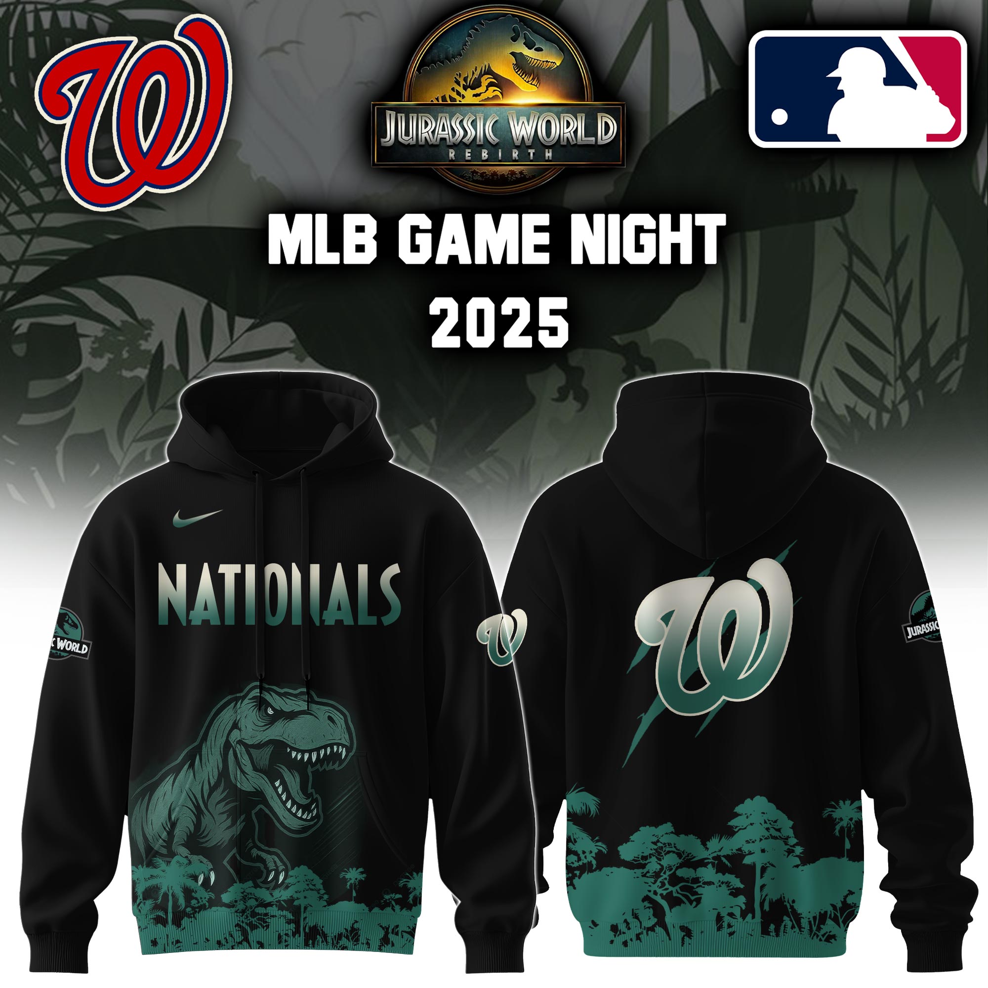 Washington Nationals X Jurassic World Hooide Colab 2025 Editons Limited PT70242